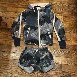 Zyia radical bomber jacket and short set; child's 12-14 (like new)